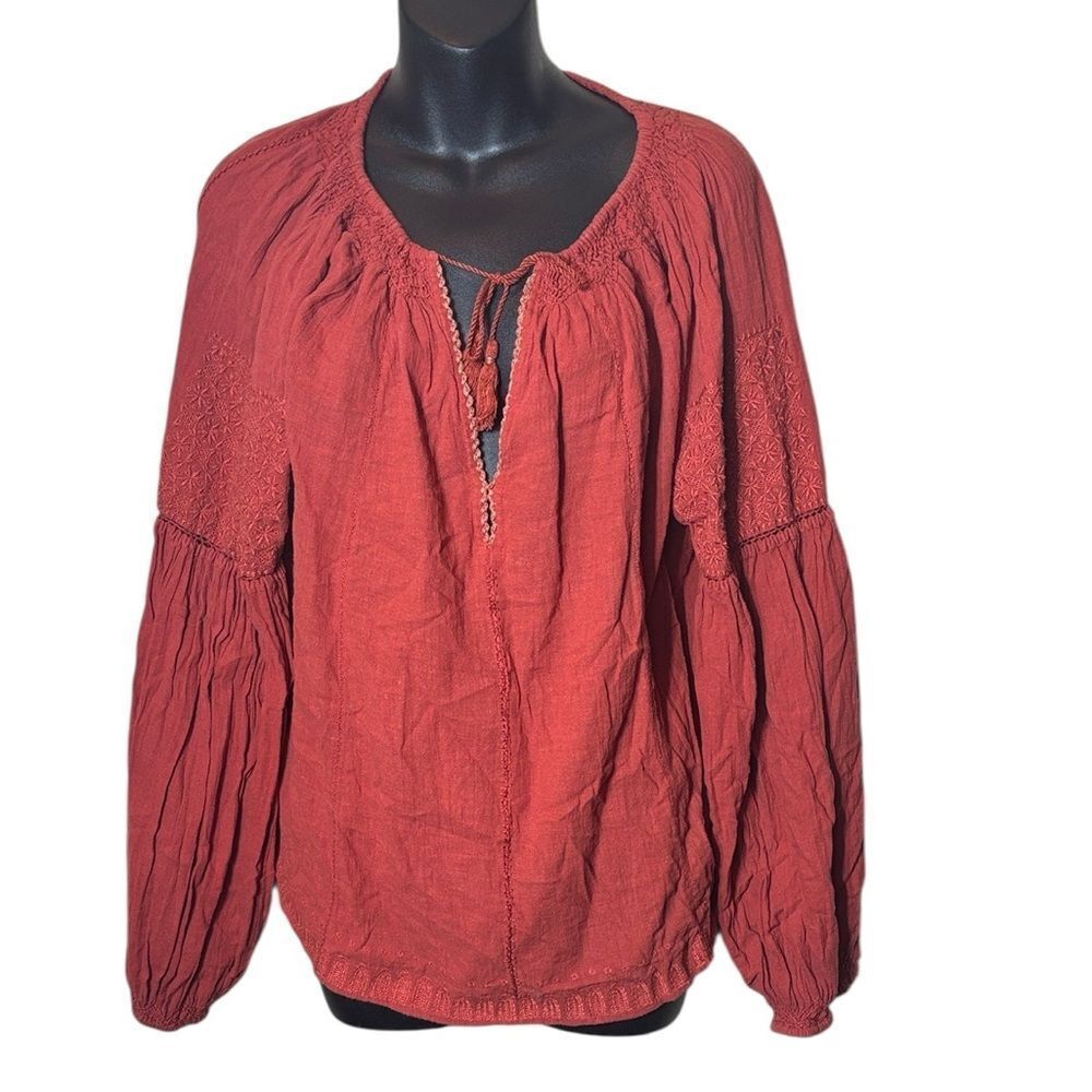 Doen women’s xs source embroidered peasant top - Fits like an M - Picture 2 of 11